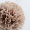 Taupe tissue paper pompom - Decopompoms