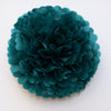 Teal tissue paper pom pom - Decopompoms