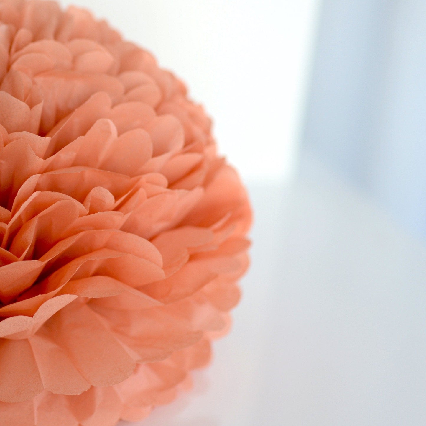Terracotta tissue paper pom pom - Decopompoms