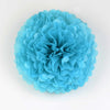 Turquoise tissue paper pom pom - Decopompoms