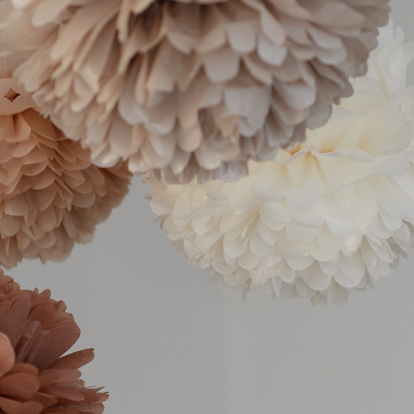 45 mixed size pom poms value set - custom colors - Decopompoms