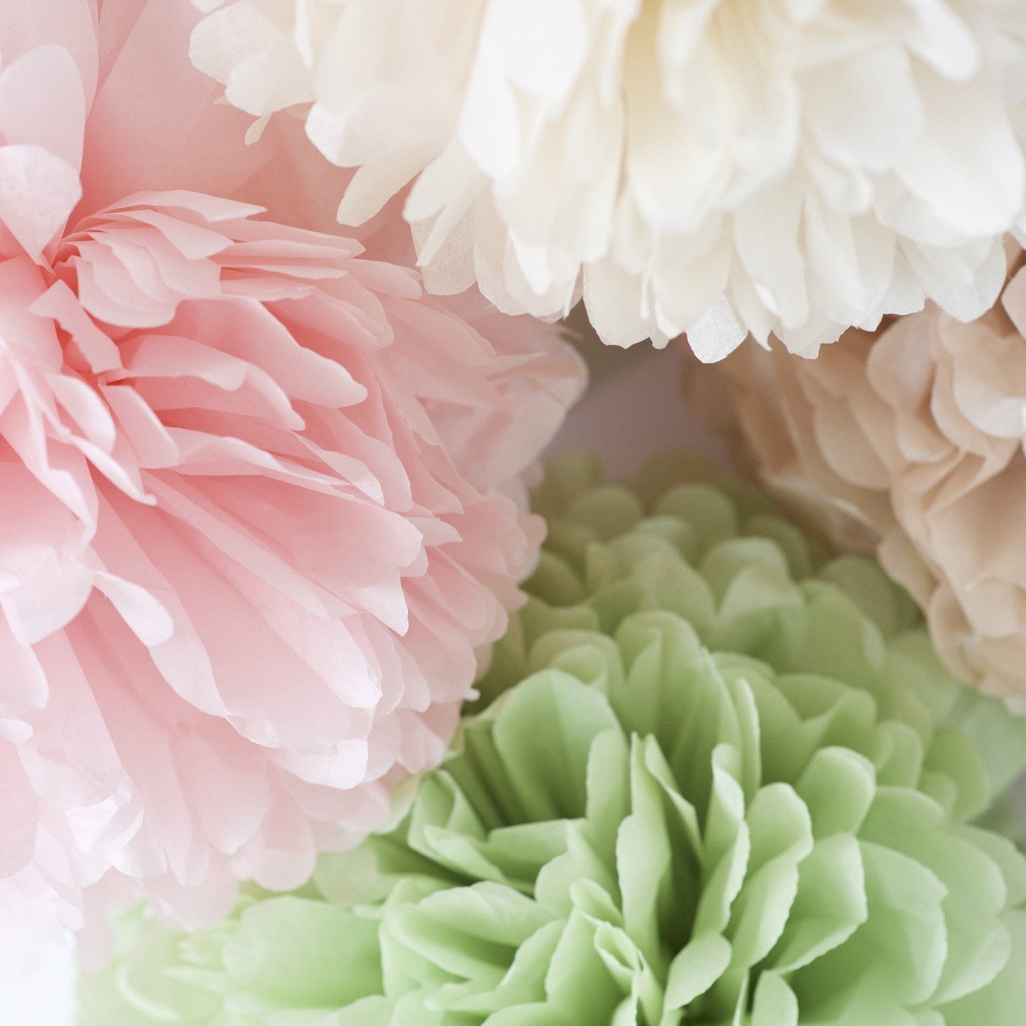 63 mixed size pom poms value set - custom colours - 3 sizes - Decopompoms