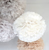 66 mixed size paper pom poms value set - custom colors - extra large, large and medium - Decopompoms
