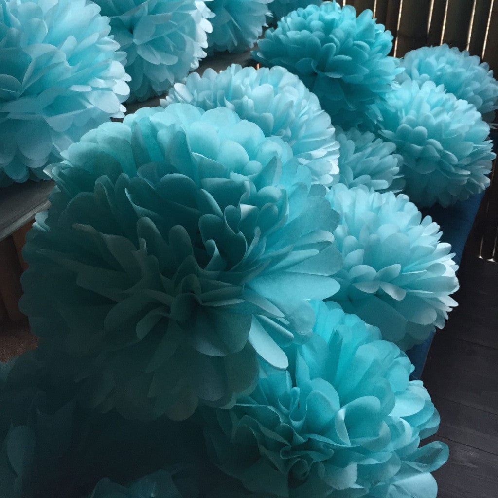 Set of 110 extra large and large size custom color pom poms - Decopompoms