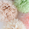 Set of 12 mixed size custom colors paper pom poms - Decopompoms