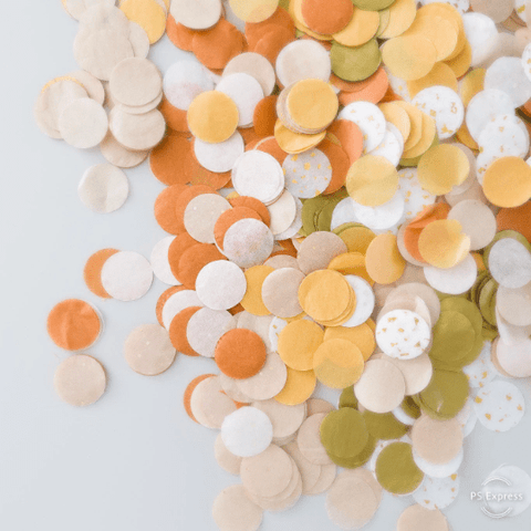 Pumpkin spice paper confetti- biodegradable - Decopompoms