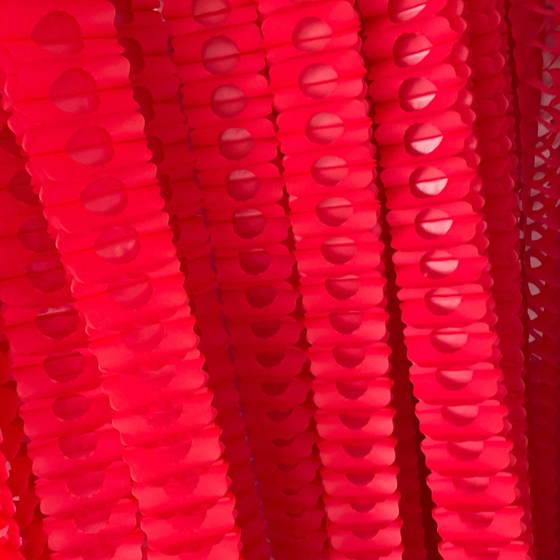Red Classic Paper Garlands - 360cm - set of 3 - ladybug party theme - photo props - backdrop - Decopompoms