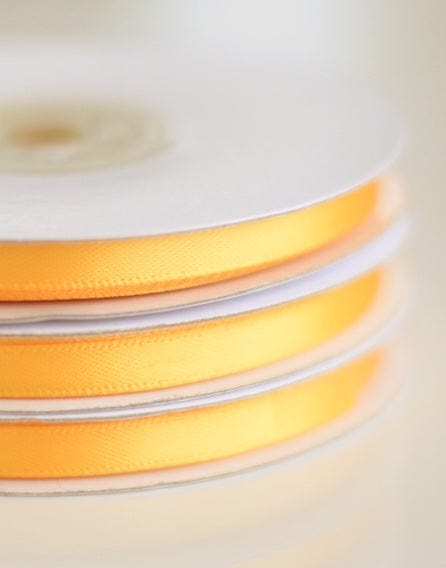 Buttercup yellow double sided satin ribbon roll - 25m - Decopompoms