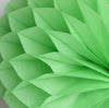 Apple green paper honeycomb - hanging party decorations - Decopompoms