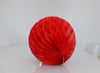 Deep red paper honeycomb - hanging party decorations - Decopompoms