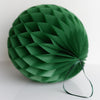 Holiday green green paper honeycomb - hanging party decorations - Decopompoms