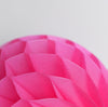 Hot pink paper honeycomb - hanging party decorations - Decopompoms
