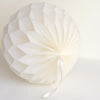 Ivory paper honeycomb - hanging party decorations - Decopompoms