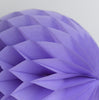 Lavender paper honeycomb - hanging party decorations - Decopompoms