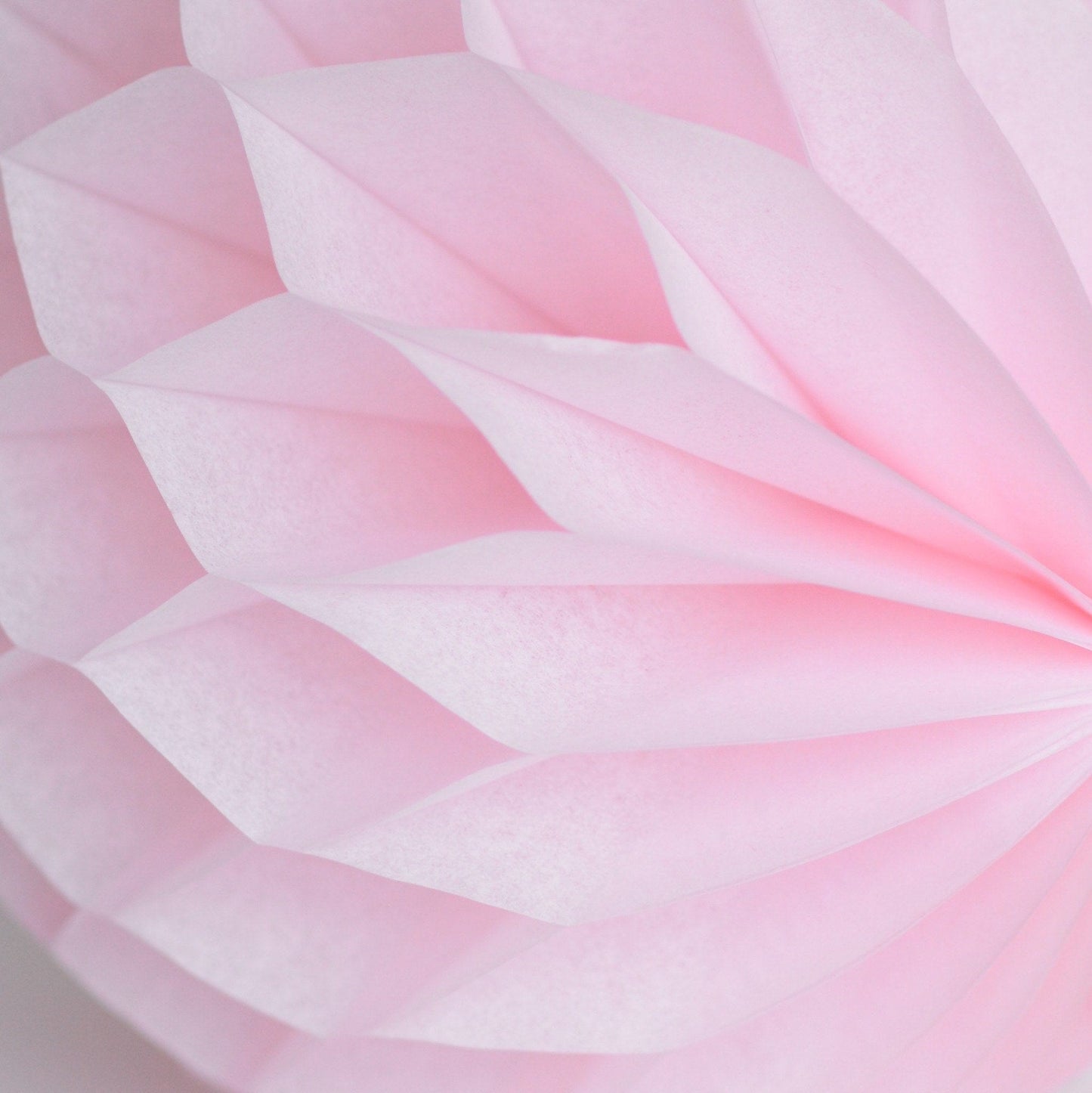 Light pink paper honeycomb - hanging party decorations - Decopompoms