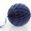 Navy blue paper honeycomb - hanging party decorations - Decopompoms