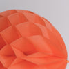 Orange paper honeycomb - hanging party decorations - Decopompoms