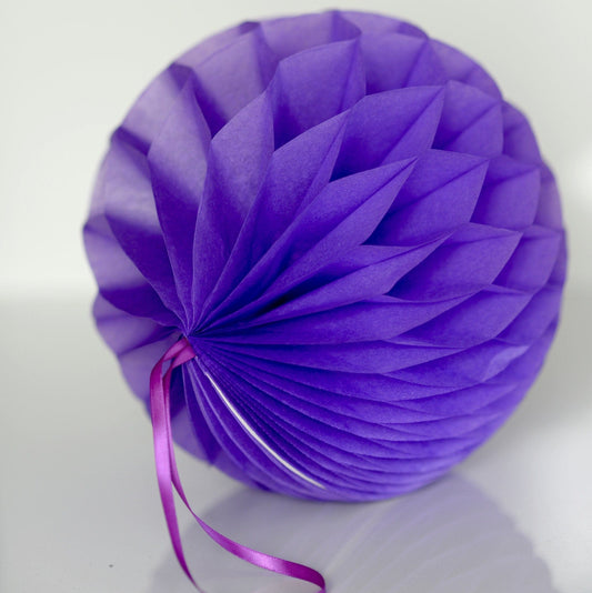 Pansy paper honeycomb - hanging party decorations - Decopompoms