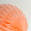 Peach paper honeycomb - hanging party decorations - Decopompoms