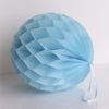 Sky blue paper honeycomb - hanging party decorations - Decopompoms