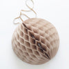 Taupe paper honeycomb - hanging party decorations - Decopompoms