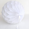 White paper honeycomb - hanging party decorations - Decopompoms