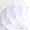 White paper honeycomb - hanging party decorations - Decopompoms