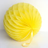 Yellow paper honeycomb - hanging party decorations - Decopompoms