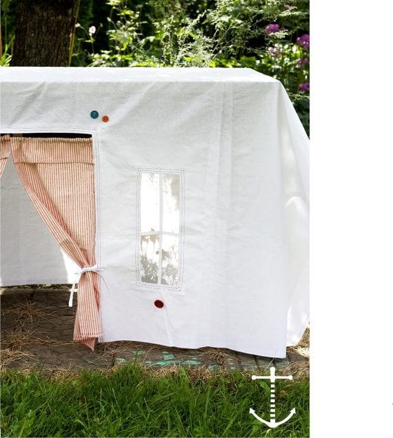 Kids party table cover - Playhouse - "Beach House" - Decopompoms - party decoration boutique