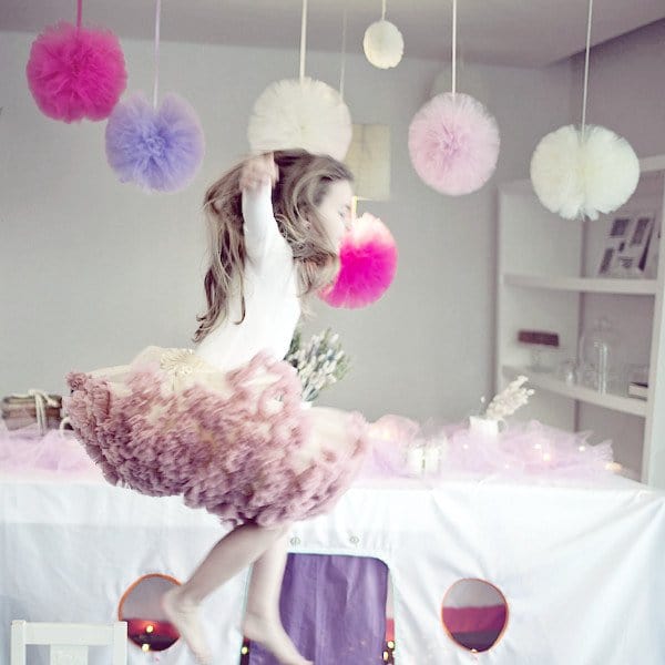 Kids party table cover - Playhouse - "Pink - Pink" - Decopompoms - party decoration boutique