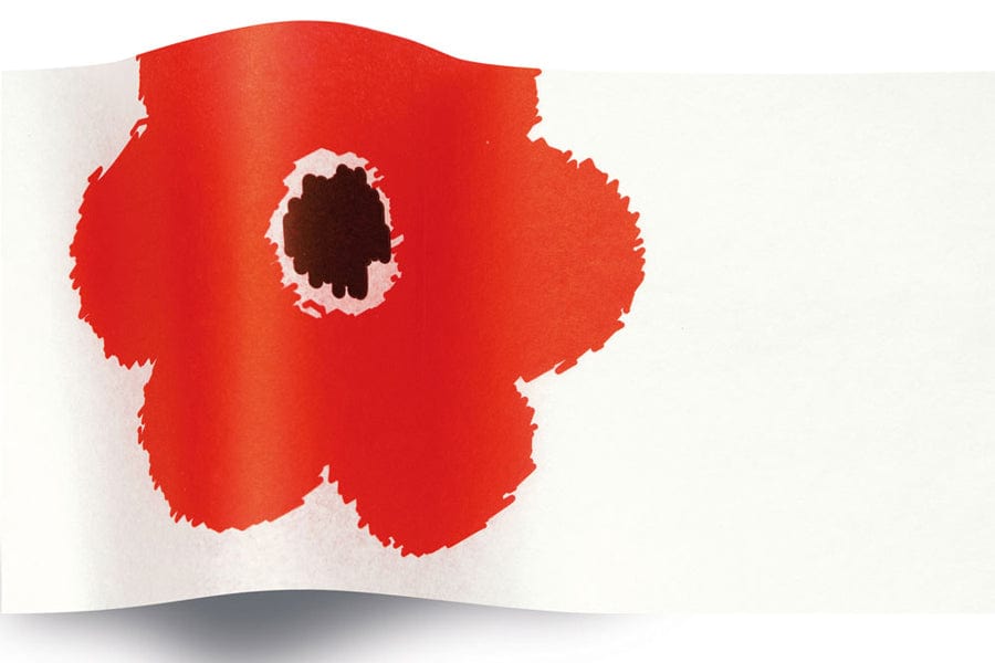 Flowers at Large tissue paper sheets | poppy flowers gift wrap paper - Decopompoms