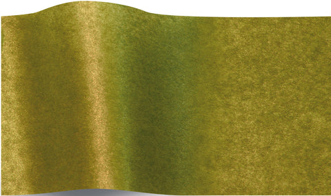 Metallic and printed tissue paper sheets
