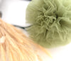 Army green / olive tulle pom pom - Decopompoms