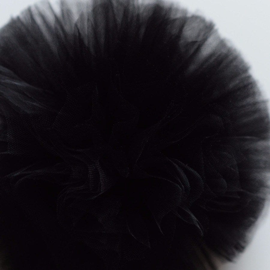 Black tulle pom poms - Decopompoms
