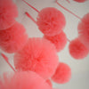 Coral tulle pom pom - Decopompoms