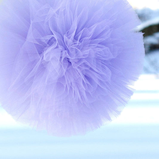 Lilac tulle pom pom - Decopompoms