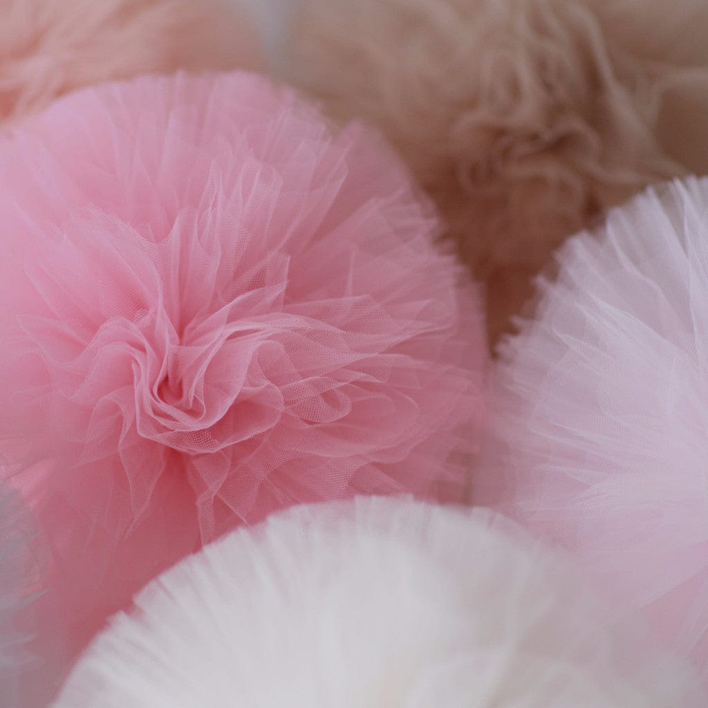 4 Mixed size tulle pompoms set - custom colors - Decopompoms