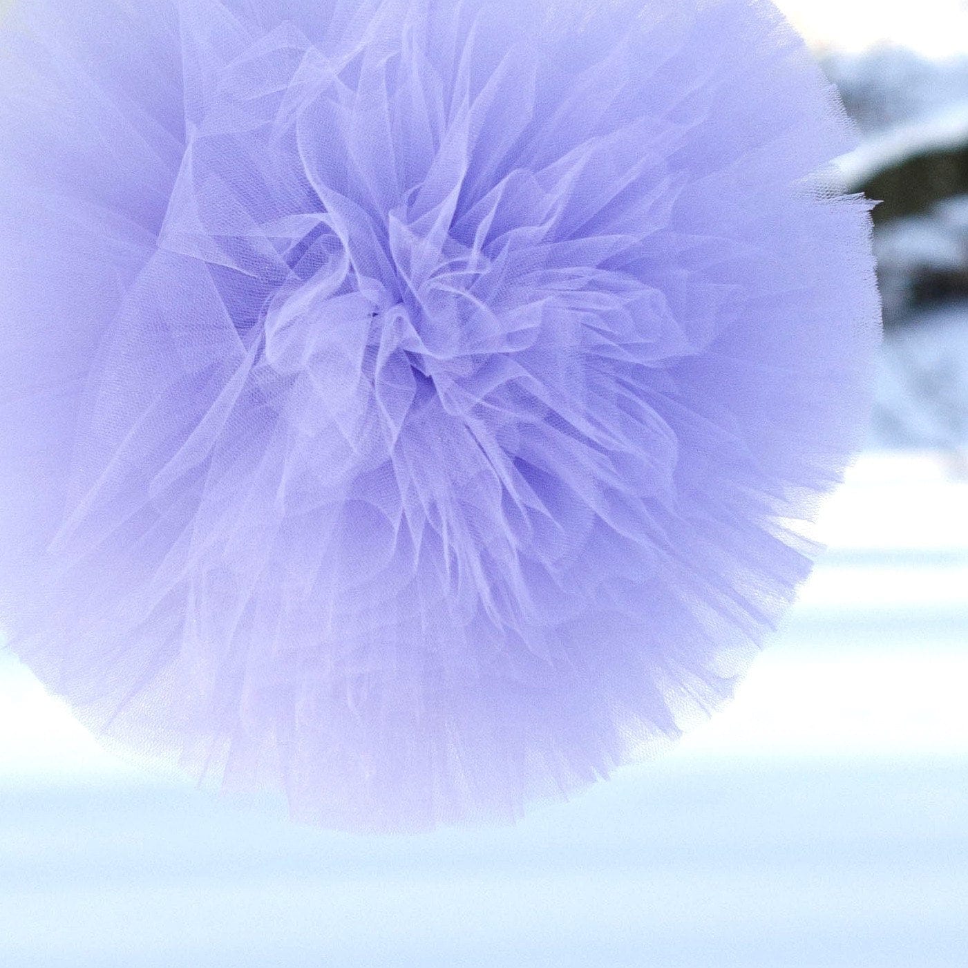 Lavander tulle pom poms set - Decopompoms