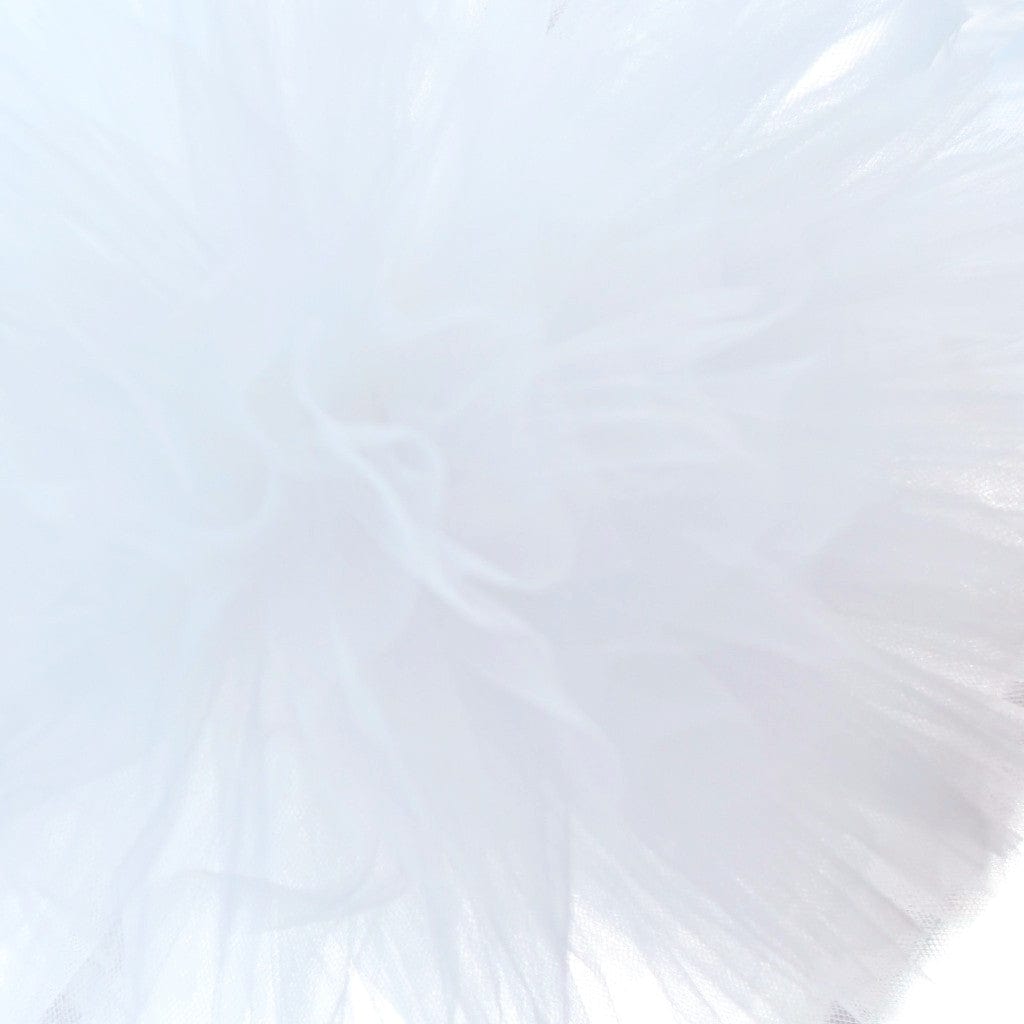 White tulle pom pom - Decopompoms