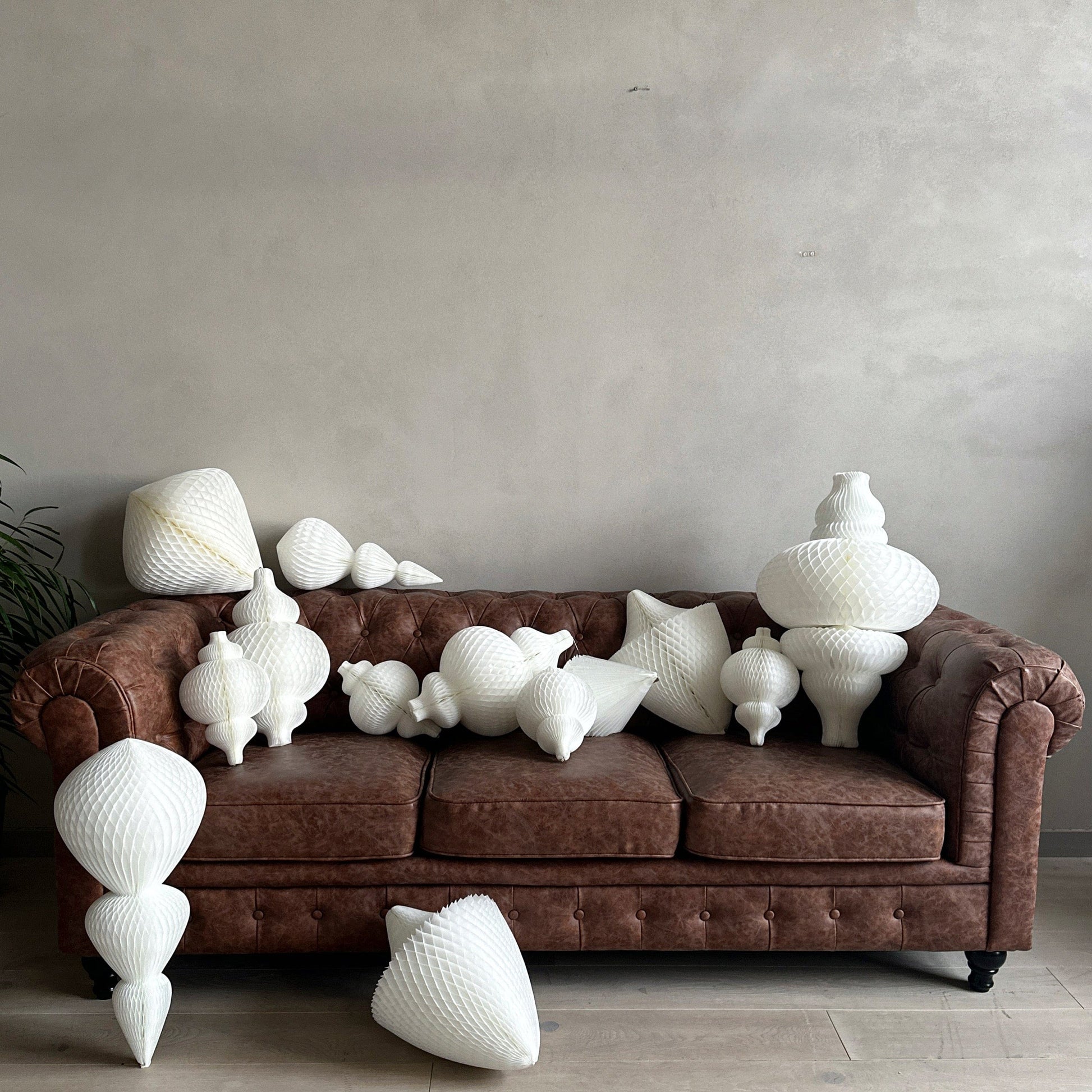 ready to ship White paper honeycomb decorations | Christmas decor | various shapes Active Restock requests: 0 paper fantasies